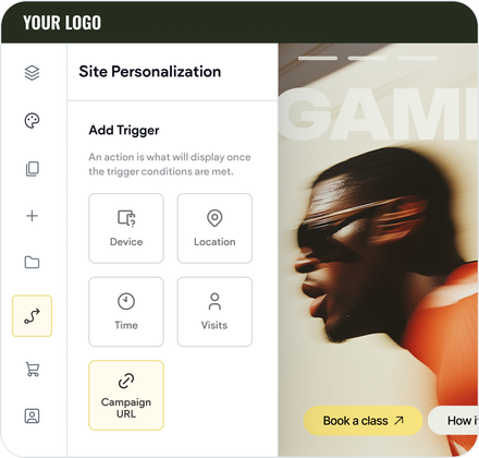 A screenshot of a website showing a man wearing sunglasses